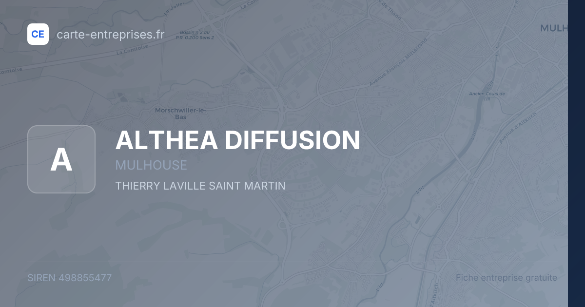 ALTHEA DIFFUSION — 498855477 — fiche entreprise
