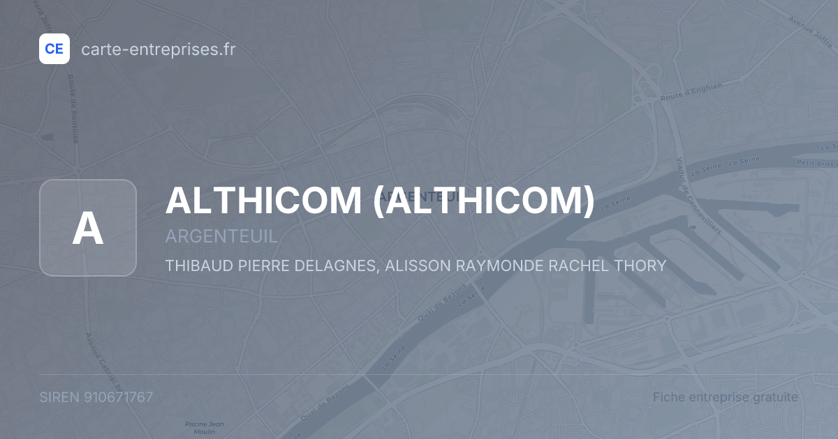 ALTHICOM (ALTHICOM) — 910671767 — fiche entreprise