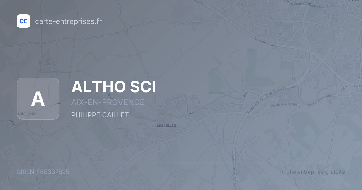 ALTHO SCI — 480337625 — fiche entreprise