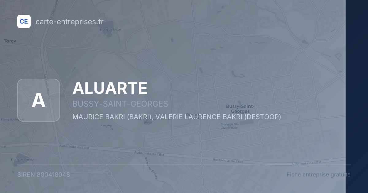 ALUARTE — 800418048 — fiche entreprise
