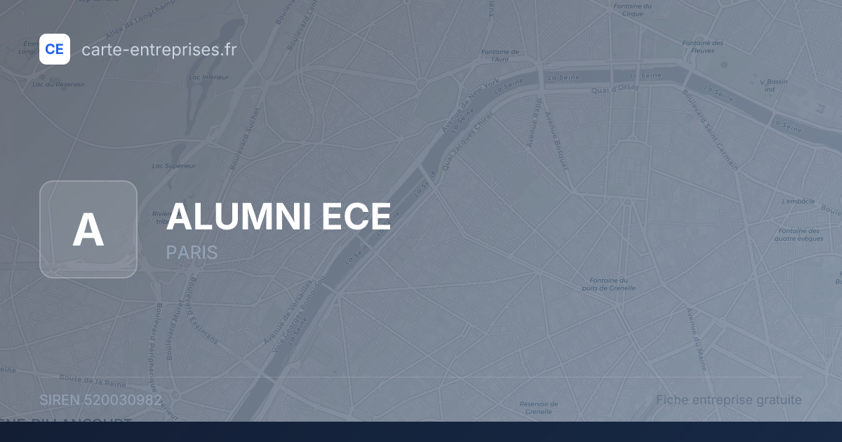 ALUMNI ECE — 520030982 — fiche entreprise