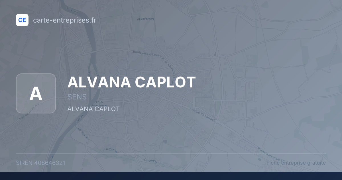 ALVANA CAPLOT — 408646321 — fiche entreprise