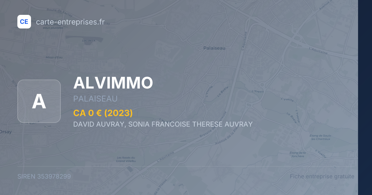 ALVIMMO — 353978299 — fiche entreprise