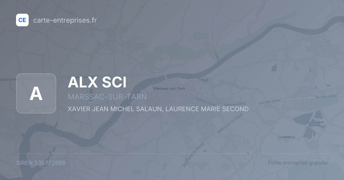 ALX SCI — 538772898 — fiche entreprise