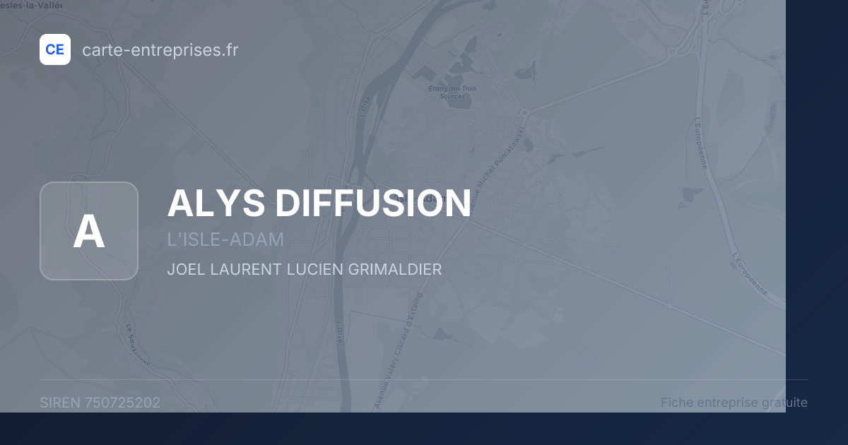 ALYS DIFFUSION — 750725202 — fiche entreprise