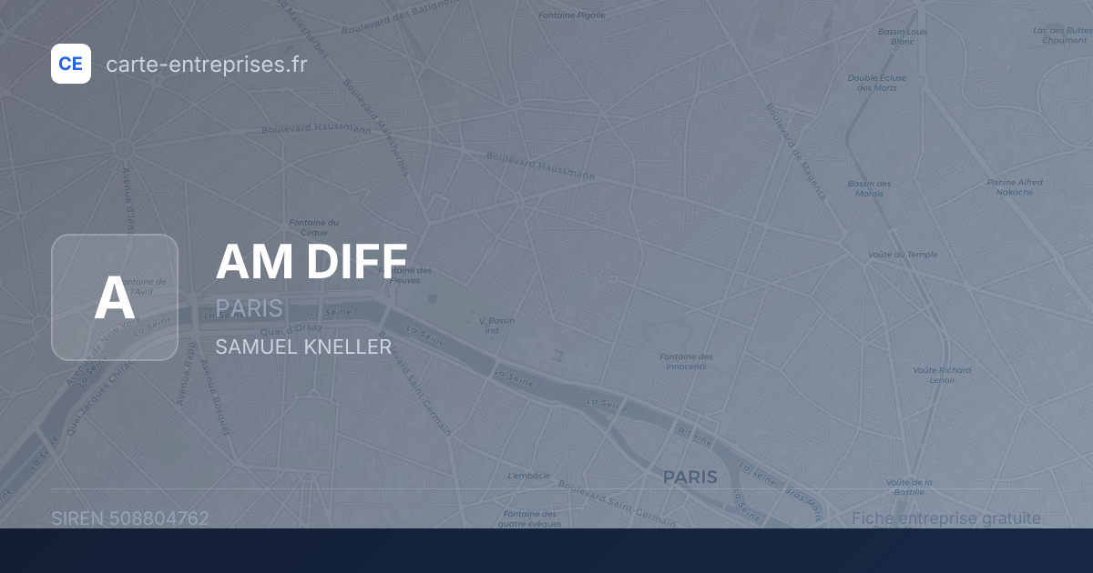 AM DIFF — 508804762 — fiche entreprise