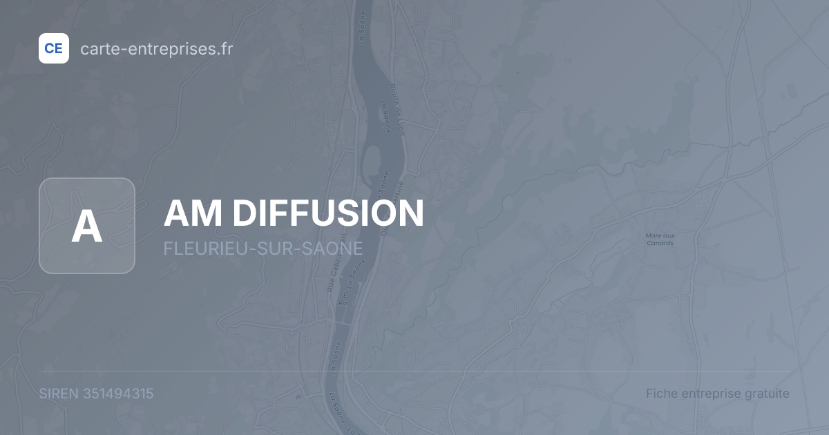 AM DIFFUSION — 351494315 — fiche entreprise