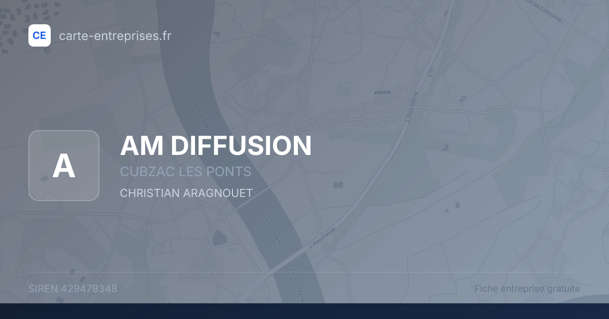 AM DIFFUSION — 429479348 — fiche entreprise