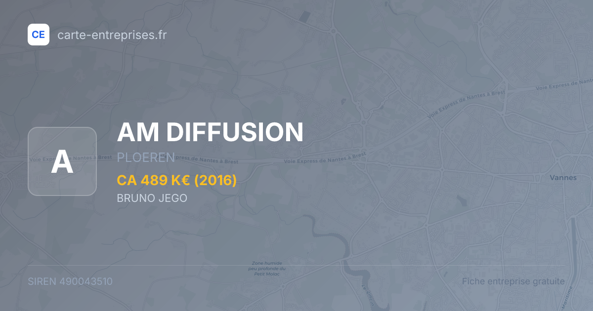 AM DIFFUSION — 490043510 — fiche entreprise