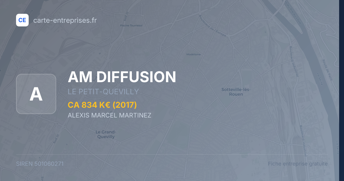 AM DIFFUSION — 501060271 — fiche entreprise