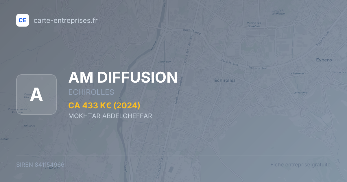 AM DIFFUSION — 841154966 — fiche entreprise