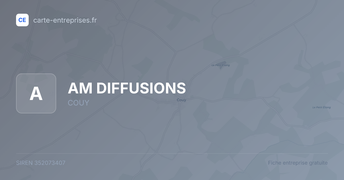 AM DIFFUSIONS — 352073407 — fiche entreprise