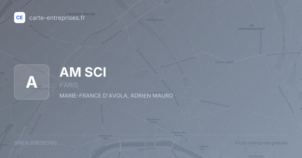 AM SCI — 818092793 — fiche entreprise