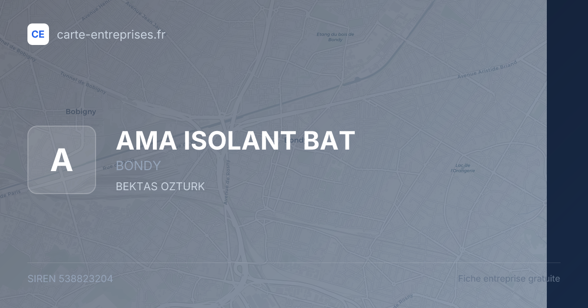 AMA ISOLANT BAT — 538823204 — fiche entreprise