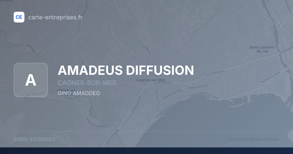 AMADEUS DIFFUSION — 332910553 — fiche entreprise