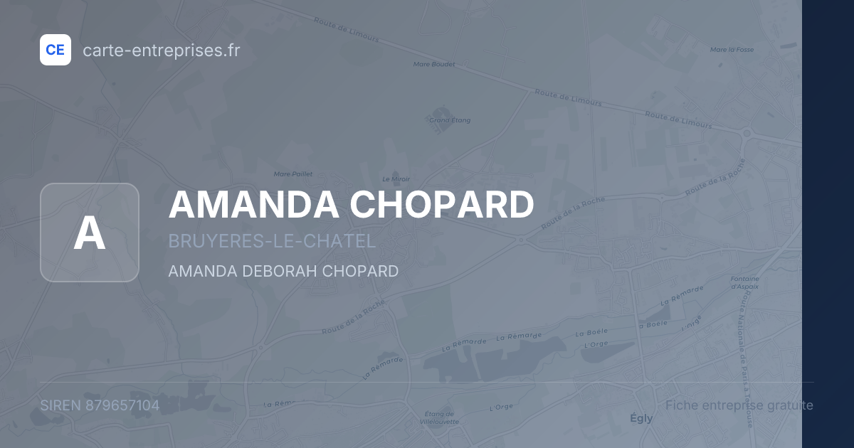 AMANDA CHOPARD — 879657104 — fiche entreprise