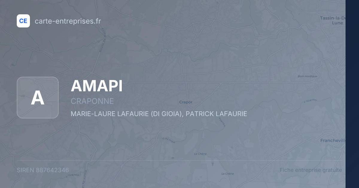 AMAPI — 887642346 — fiche entreprise