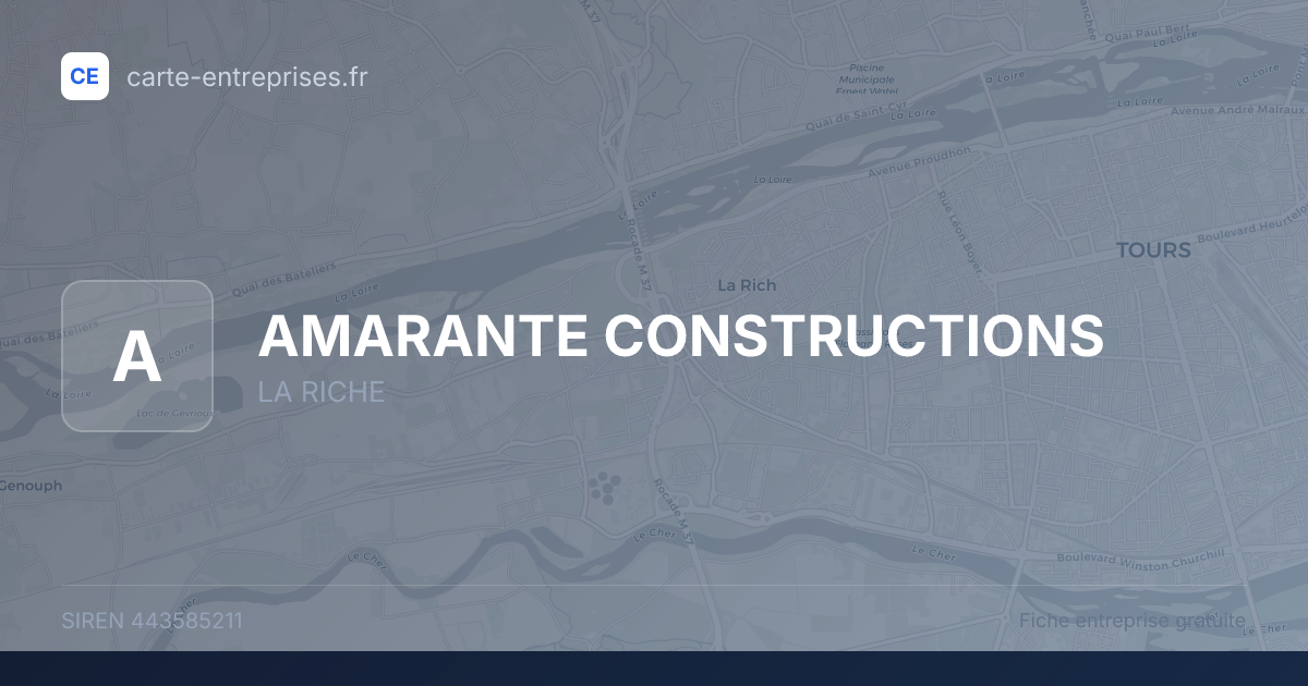 AMARANTE CONSTRUCTIONS — 443585211 — fiche entreprise