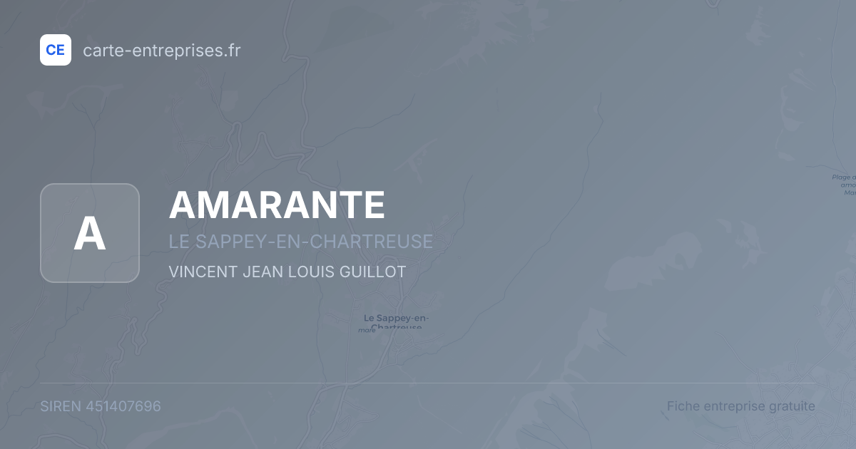 AMARANTE — 451407696 — fiche entreprise