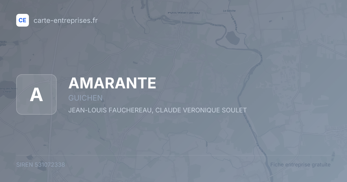 AMARANTE — 531072338 — fiche entreprise