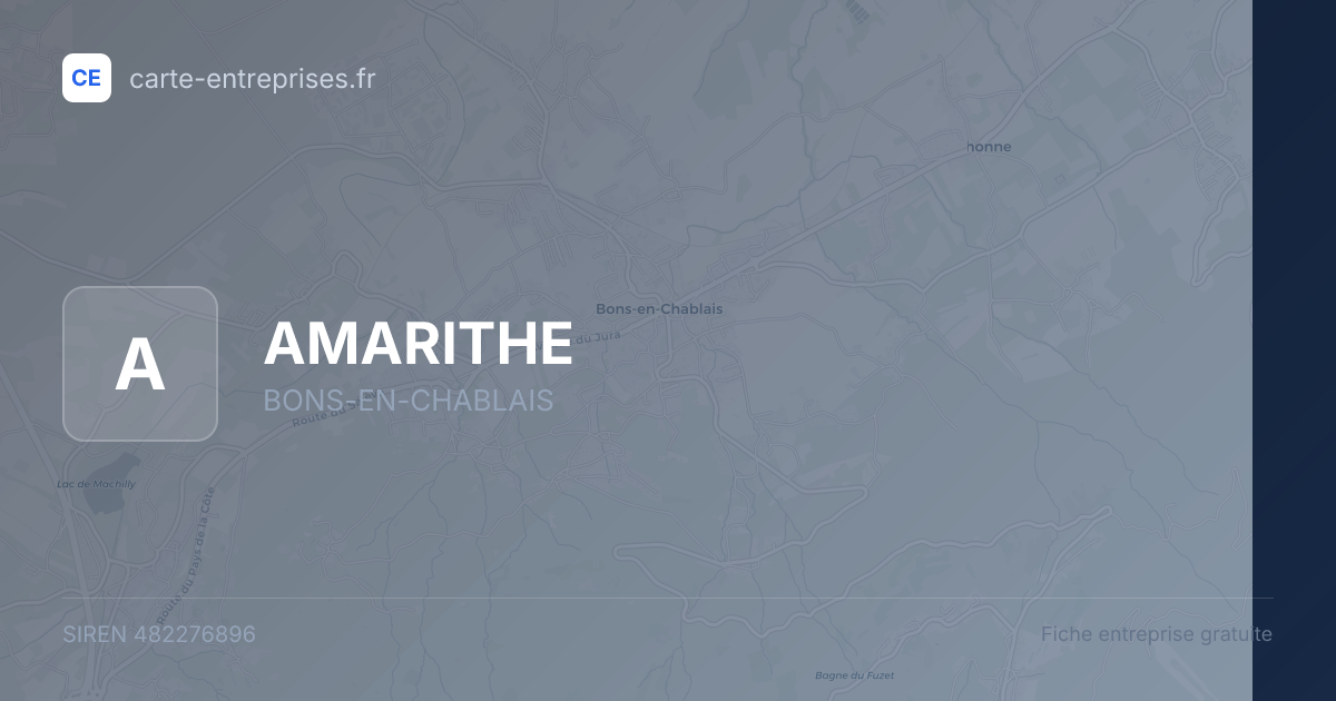 AMARITHE — 482276896 — fiche entreprise