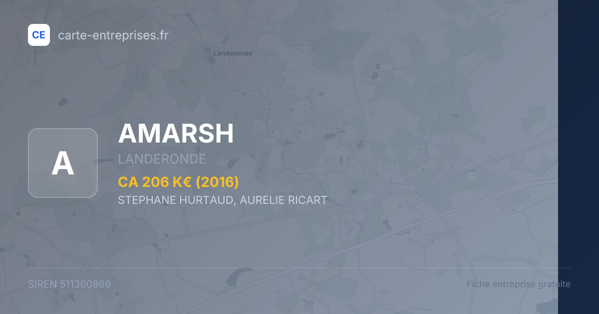 AMARSH — 511360869 — fiche entreprise