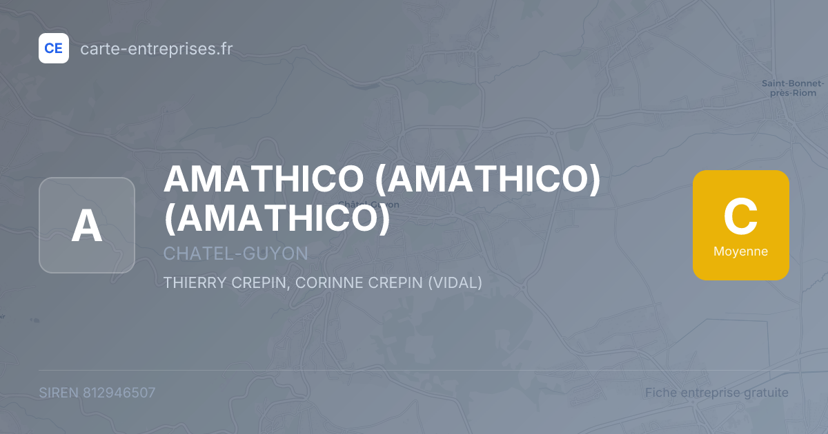 AMATHICO (AMATHICO) (AMATHICO) — 812946507 — fiche entreprise