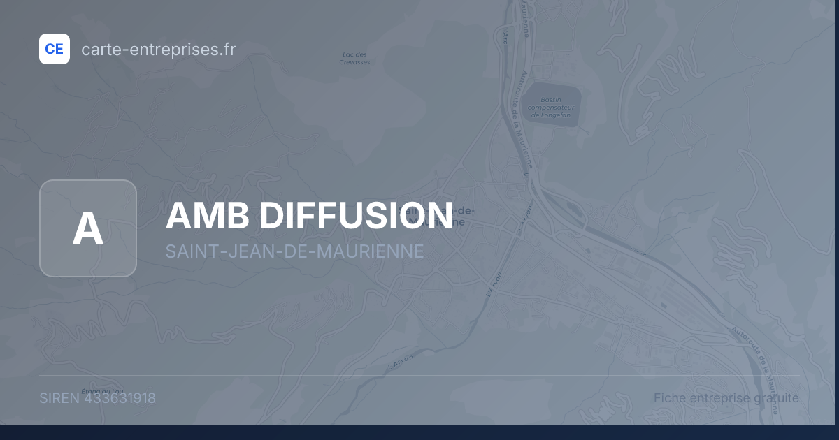 AMB DIFFUSION — 433631918 — fiche entreprise
