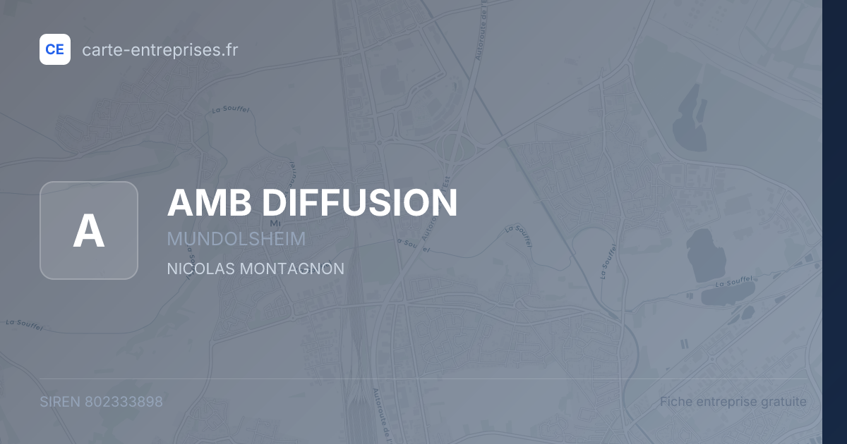 AMB DIFFUSION — 802333898 — fiche entreprise