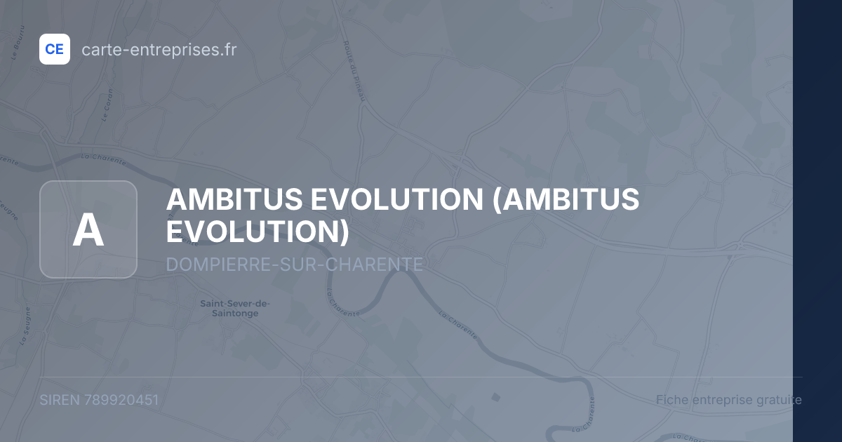 AMBITUS EVOLUTION — 789920451 — fiche entreprise