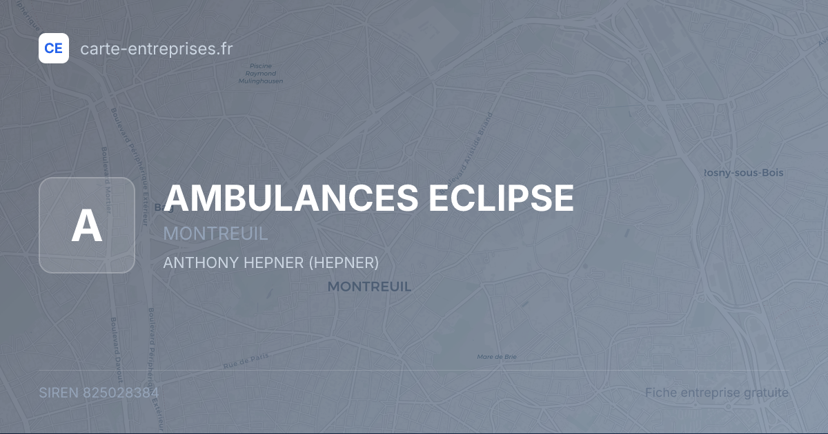 AMBULANCES ECLIPSE — 825028384 — fiche entreprise
