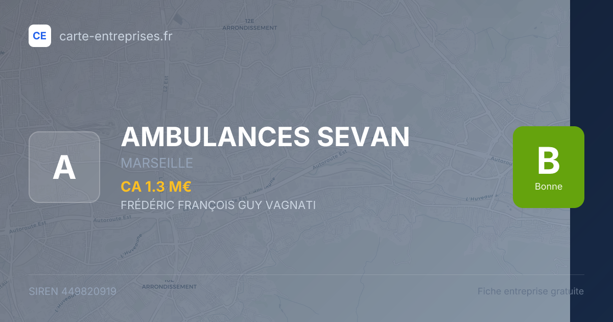 AMBULANCES SEVAN — 449820919 — fiche entreprise