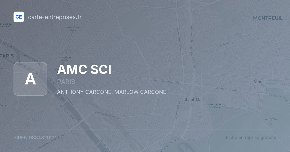 AMC SCI — 988482022 — fiche entreprise