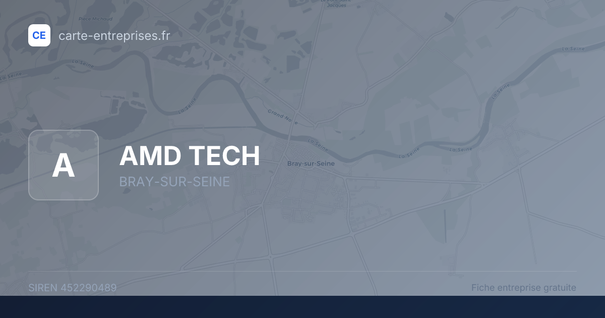 AMD TECH — 452290489 — fiche entreprise