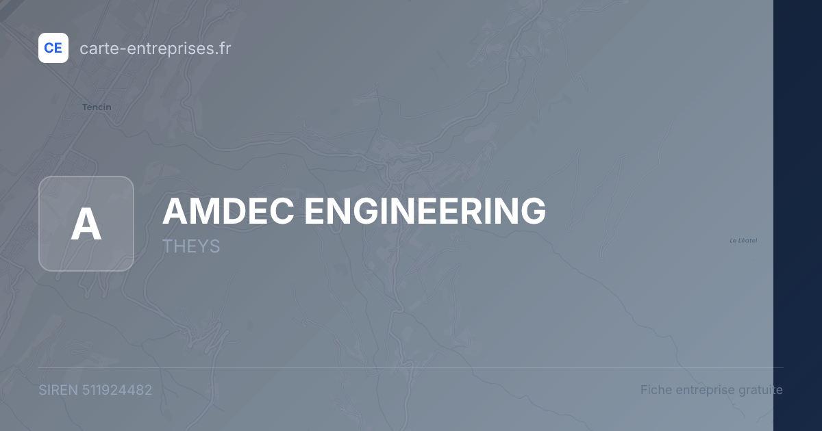 AMDEC ENGINEERING — 511924482 — fiche entreprise