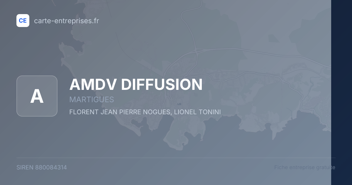 AMDV DIFFUSION — 880084314 — fiche entreprise