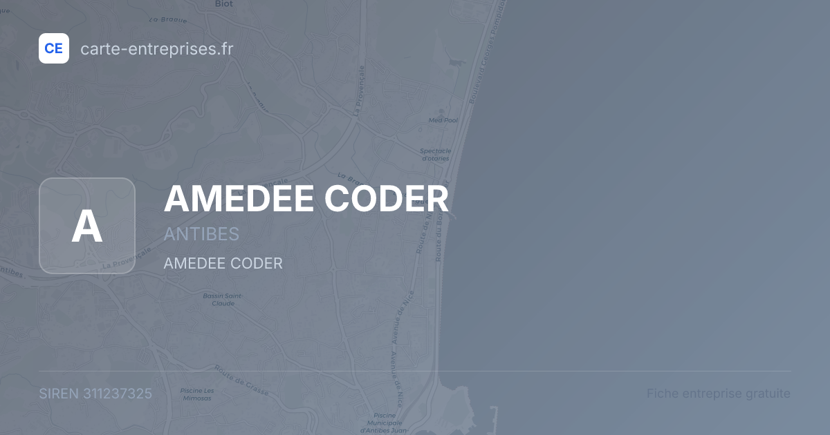 AMEDEE CODER — 311237325 — fiche entreprise
