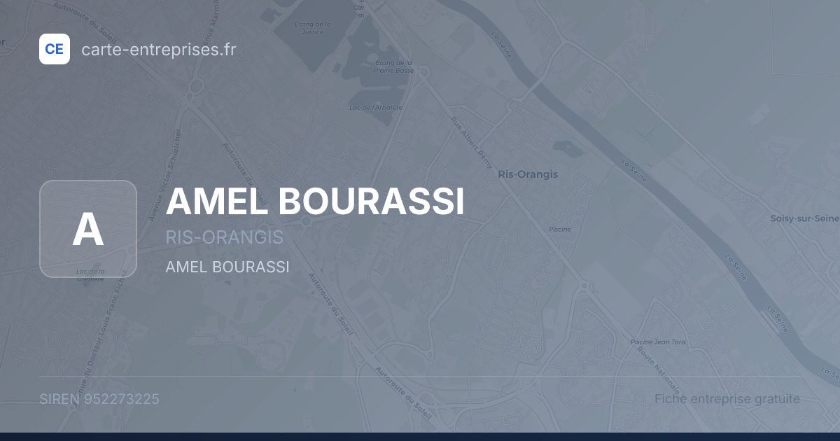 AMEL BOURASSI — 952273225 — fiche entreprise