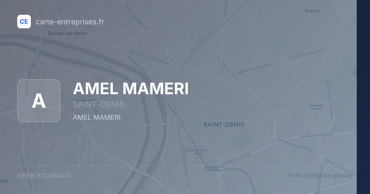 AMEL MAMERI — 820644441 — fiche entreprise