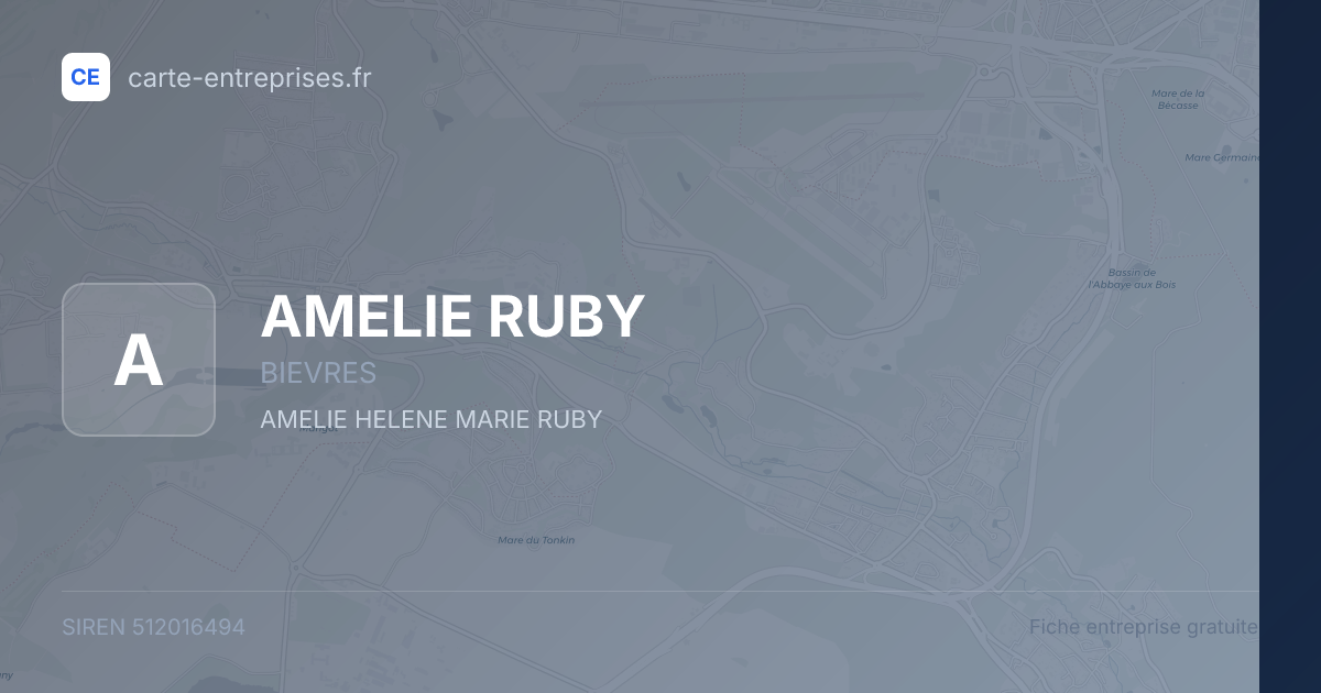 AMELIE RUBY — 512016494 — fiche entreprise