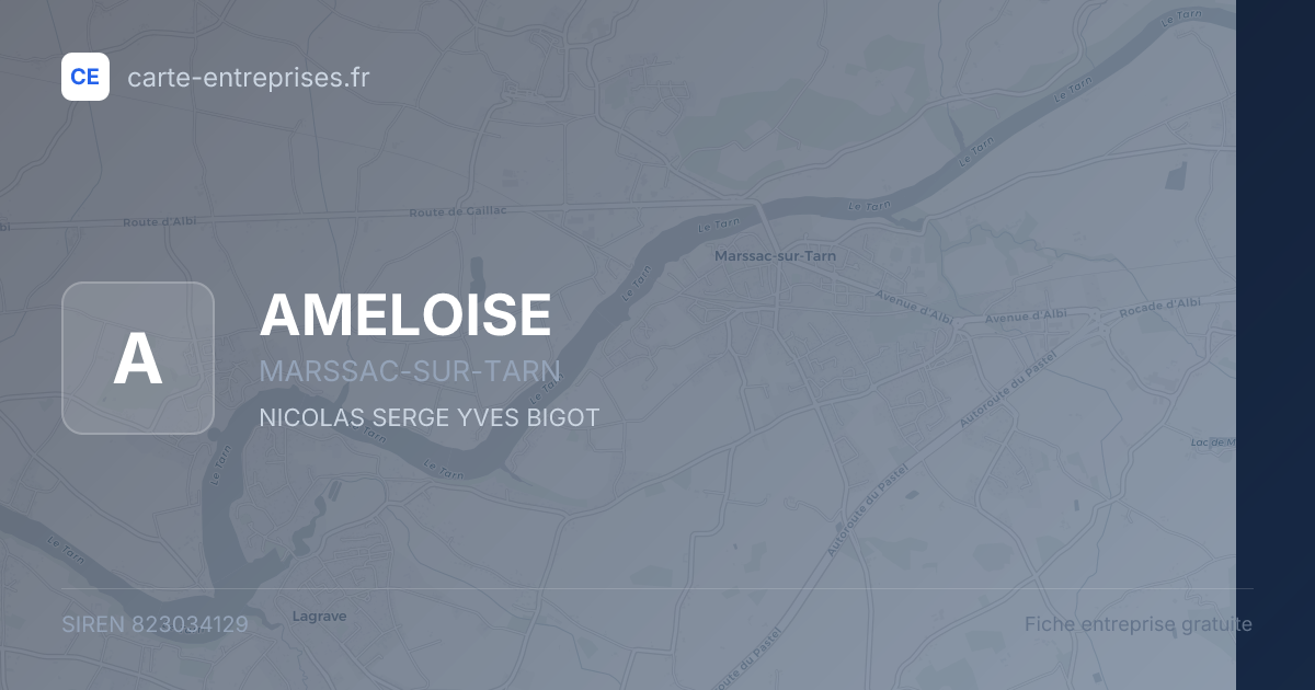 AMELOISE — 823034129 — fiche entreprise