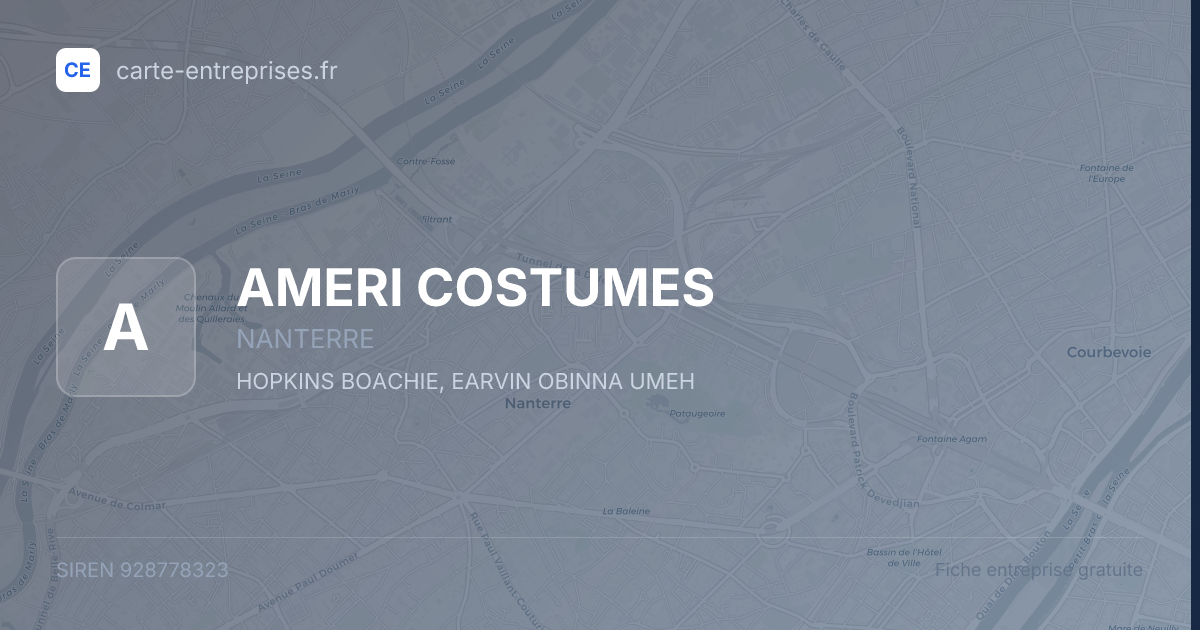 AMERI COSTUMES — 928778323 — fiche entreprise