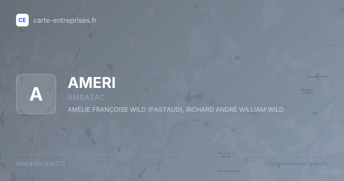 AMERI — 982476772 — fiche entreprise