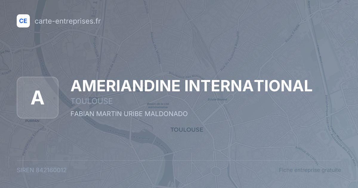 AMERIANDINE INTERNATIONAL — 842160012 — fiche entreprise