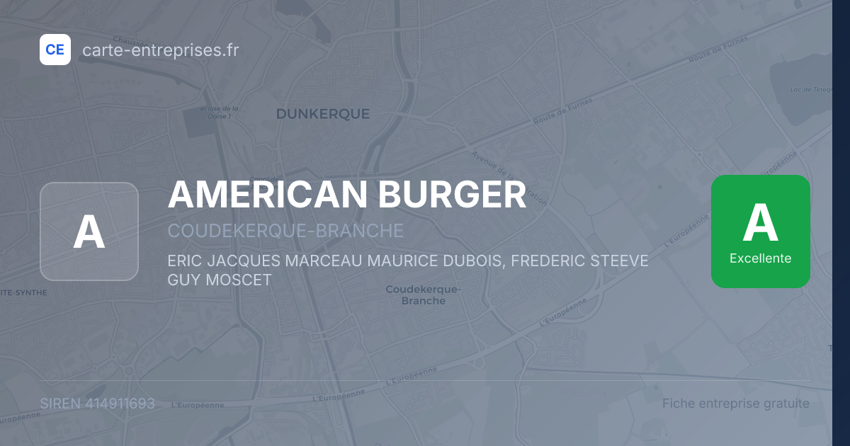 AMERICAN BURGER — 414911693 — fiche entreprise