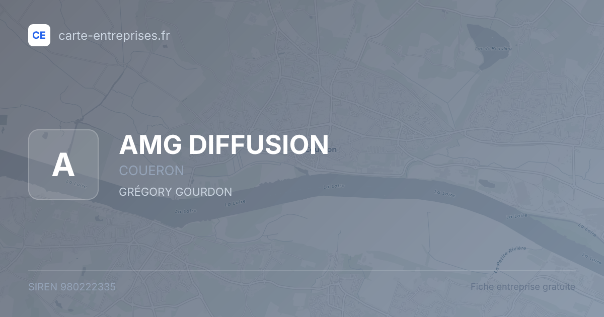 AMG DIFFUSION — 980222335 — fiche entreprise