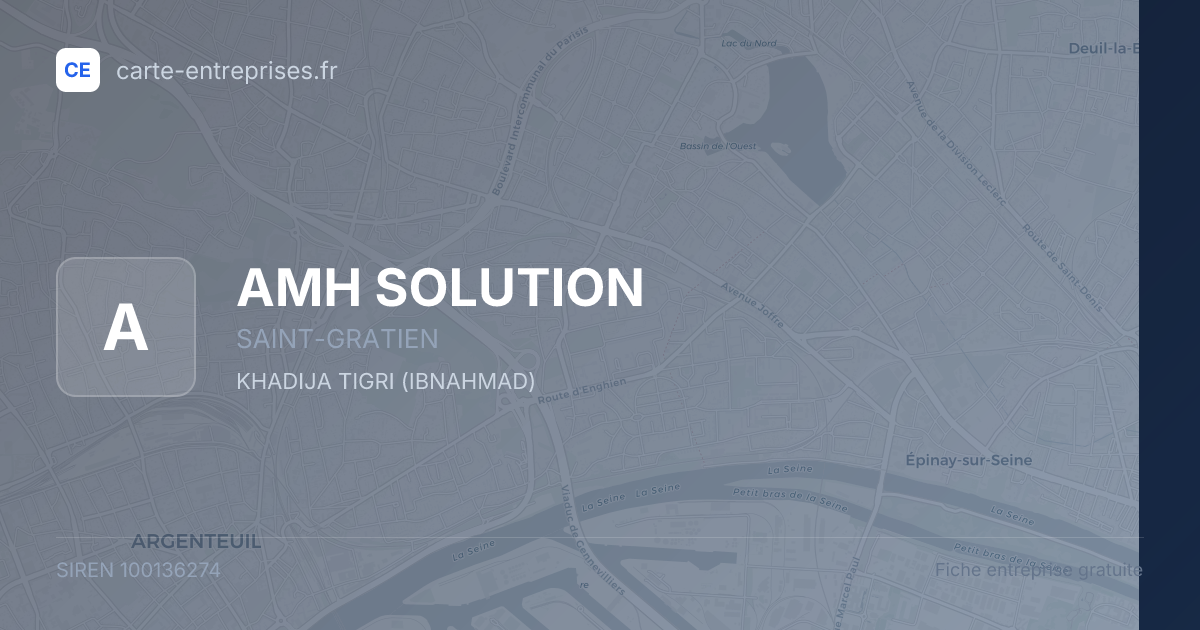 AMH SOLUTION — 100136274 — fiche entreprise