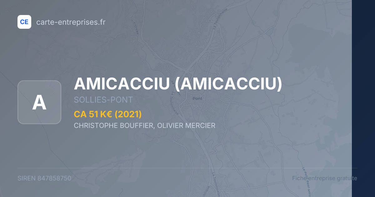 AMICACCIU — 847858750 — fiche entreprise