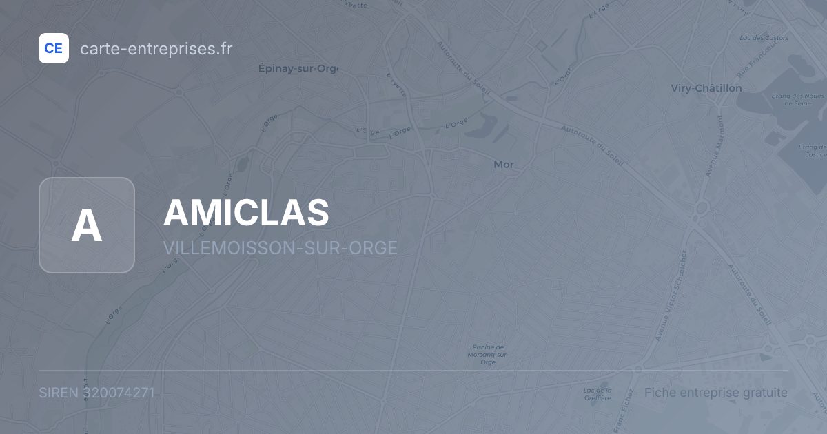 AMICLAS — 320074271 — fiche entreprise