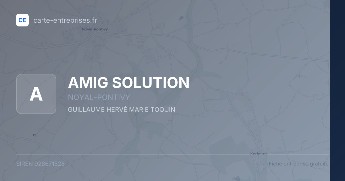 AMIG SOLUTION — 928671528 — fiche entreprise